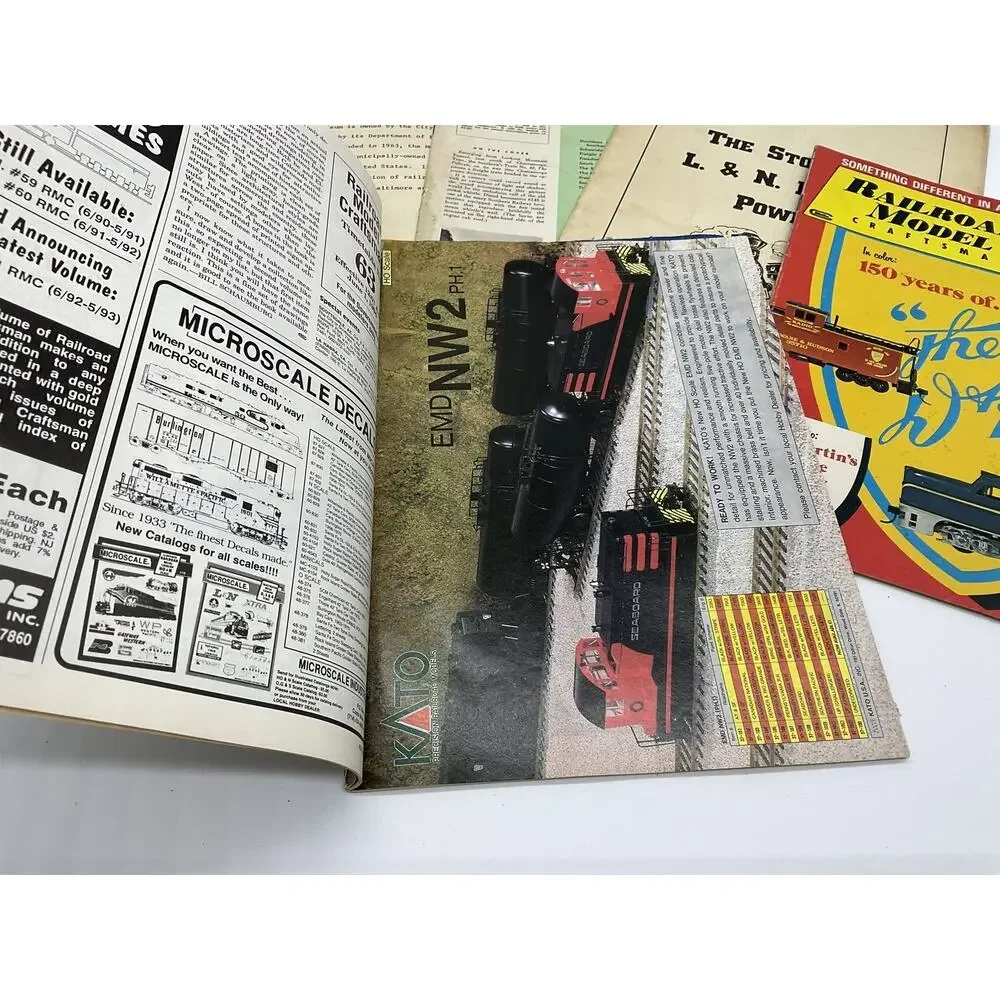 Vintage Railroad Model Craftsman Rail Magazine Lot Train Brochures Pamphlets‎